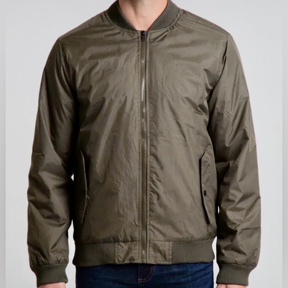 Men's ZakBrand Olive Green Bomber Jacket Size L NWT